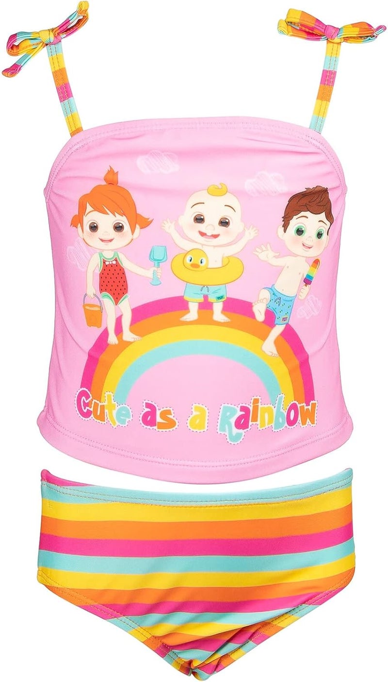 Cocomelon طقم سباحة توب تانكيني وبكيني من JJ توم توم يويو للأطفال الرضع إلى toddlers - Image 1